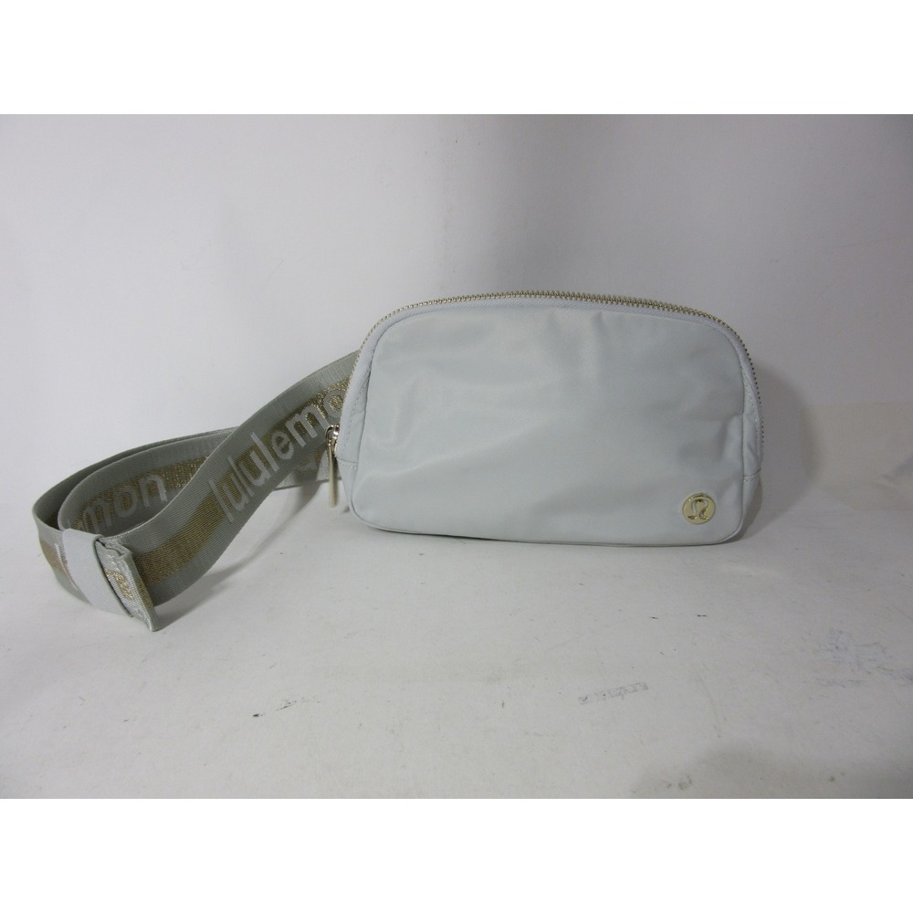 Lululemon Belt Bag 1L Womens White Gold Metallic Logo Everywhere Crossbody